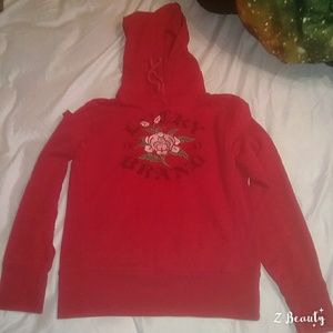 adorable red hoodie